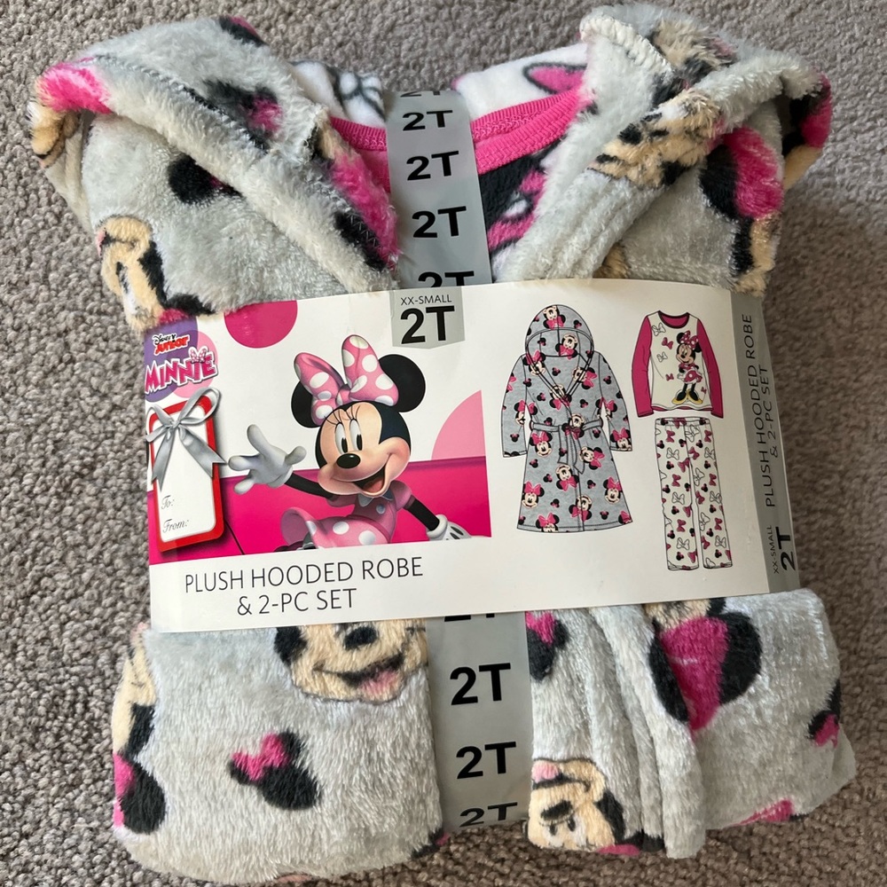 Disney junior minnie robe set size 2T